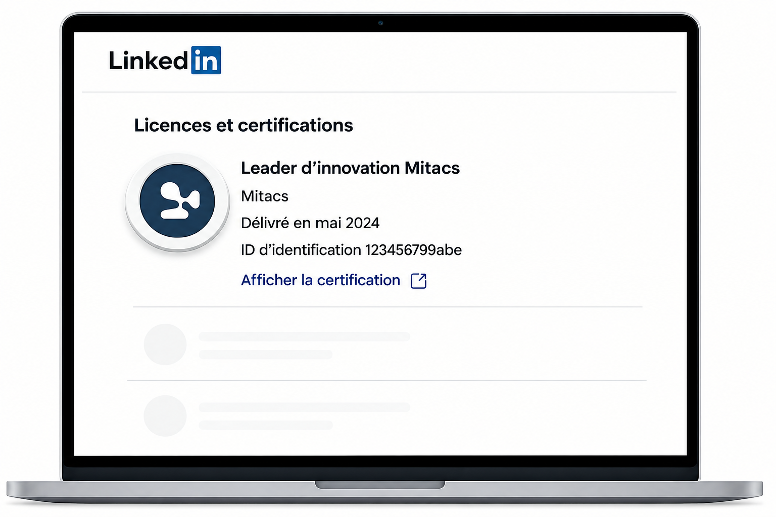 New badge linkedin laptop view - FR New badge linkedin laptop view - FR